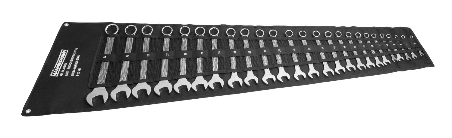 Brüder Mannesmann 19655 25-delig Ringsteeksleutelset met etui - 6-30mm
