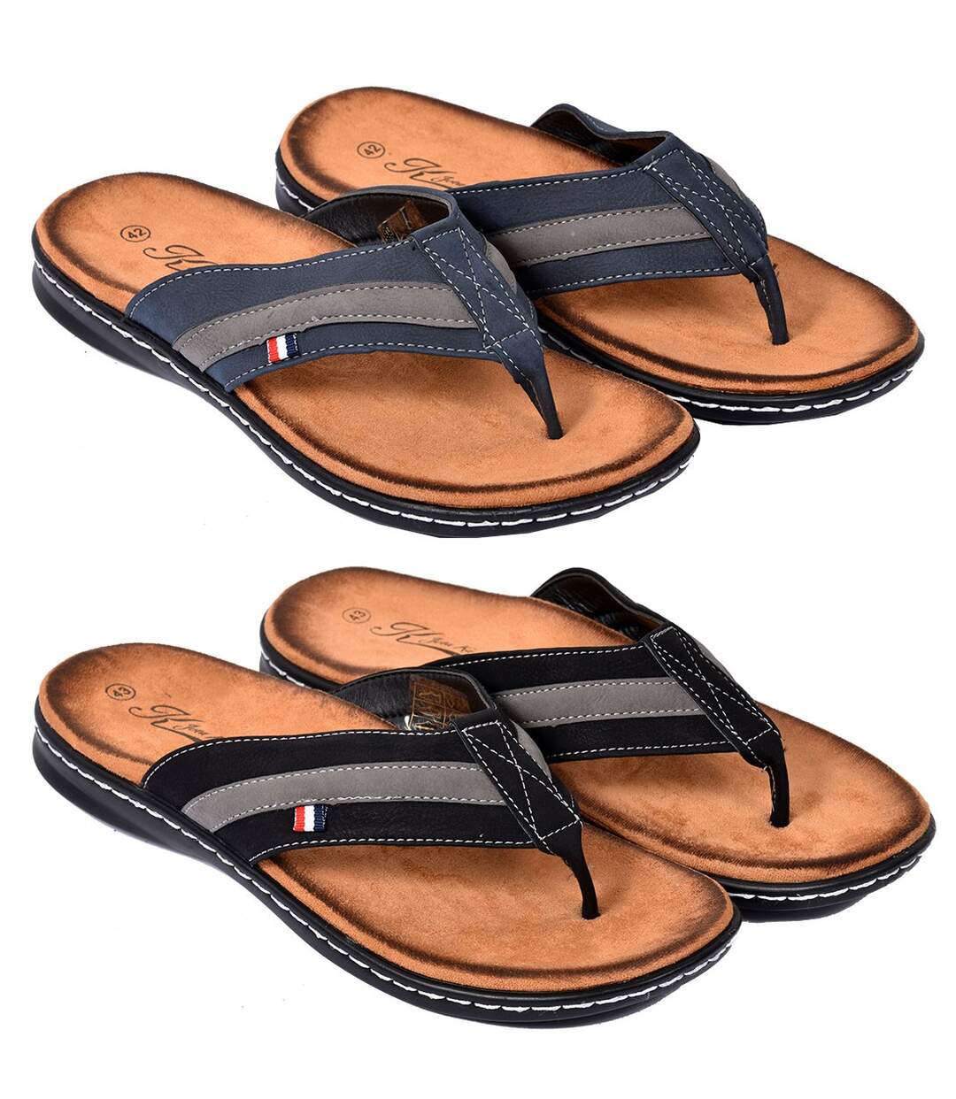 Tong Homme PREMIUM- Chaussure d'été Qualité et Confort - SU2570 MARINE