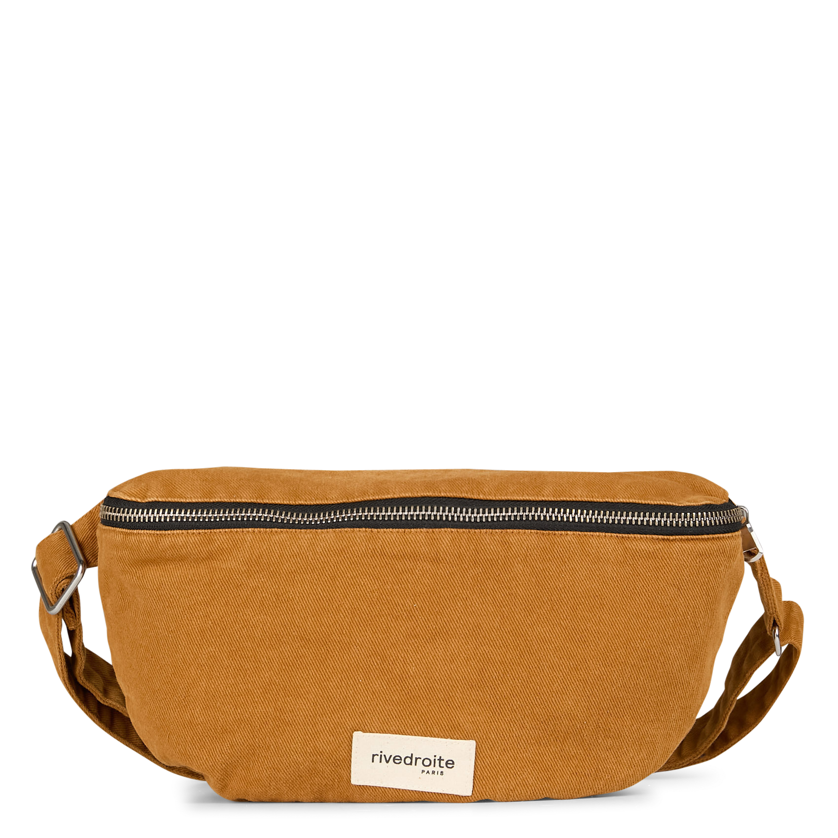 CUSTINE - Sac banane en coton recyclé imprimé | Marron