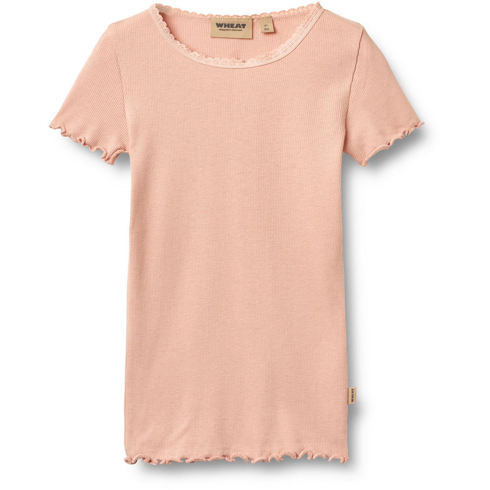 Køb Wheat Rose Cloud Rib T-shirt S/S Katie