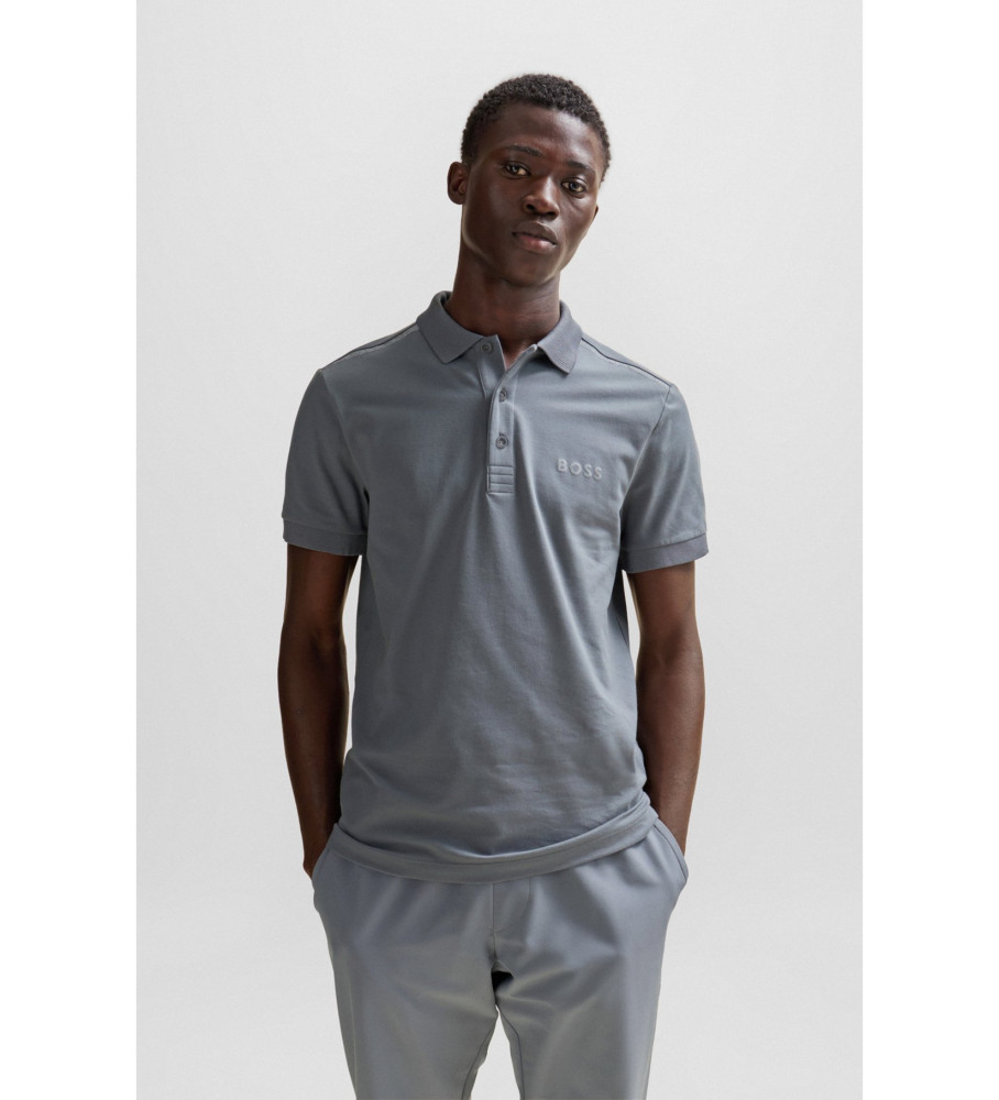 BOSS Polo Paule Cinza espelhado