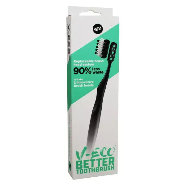 Kit Inicial de Escova de Dentes Better V-Eco Preto