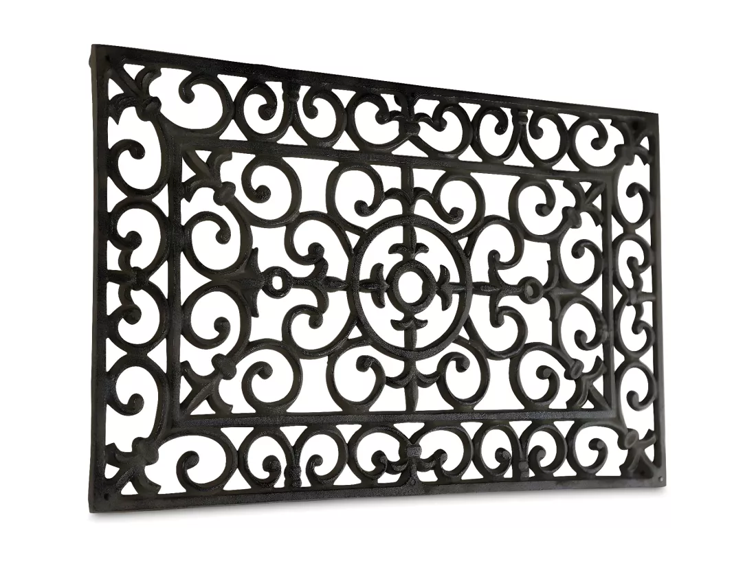 Paillasson rectangulaire fonte Fonte Marron - Décoration d'Autrefois