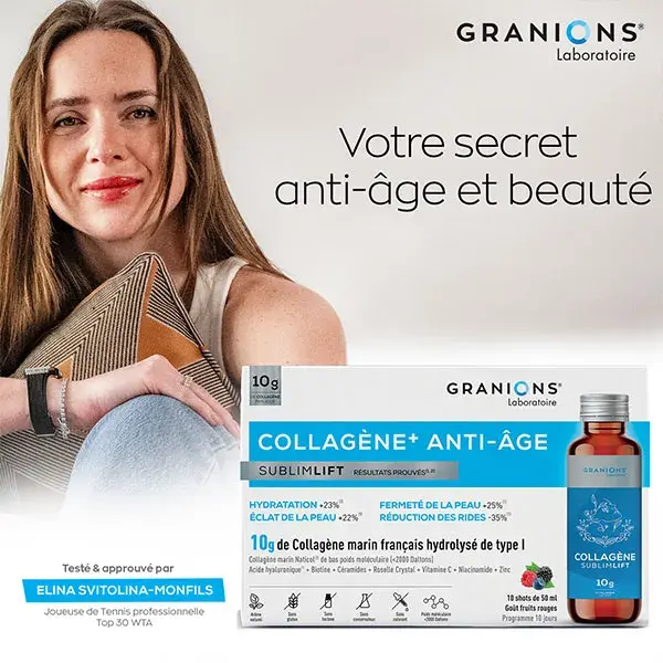 Granions Collagen Sublimlift - Colágeno Marinho Hidrolisado Tipo I - 10 Doses