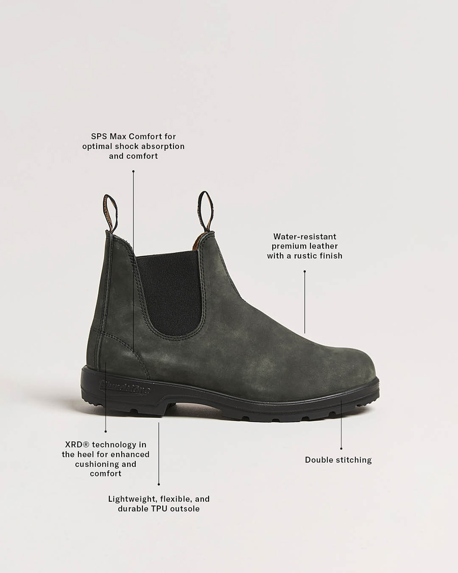 Blundstone 587 Original Leather Chelsea Boot Rustic Black