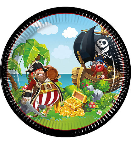Decorata Party Pappteller - 8er-Pack - 23 cm - Island Pirates