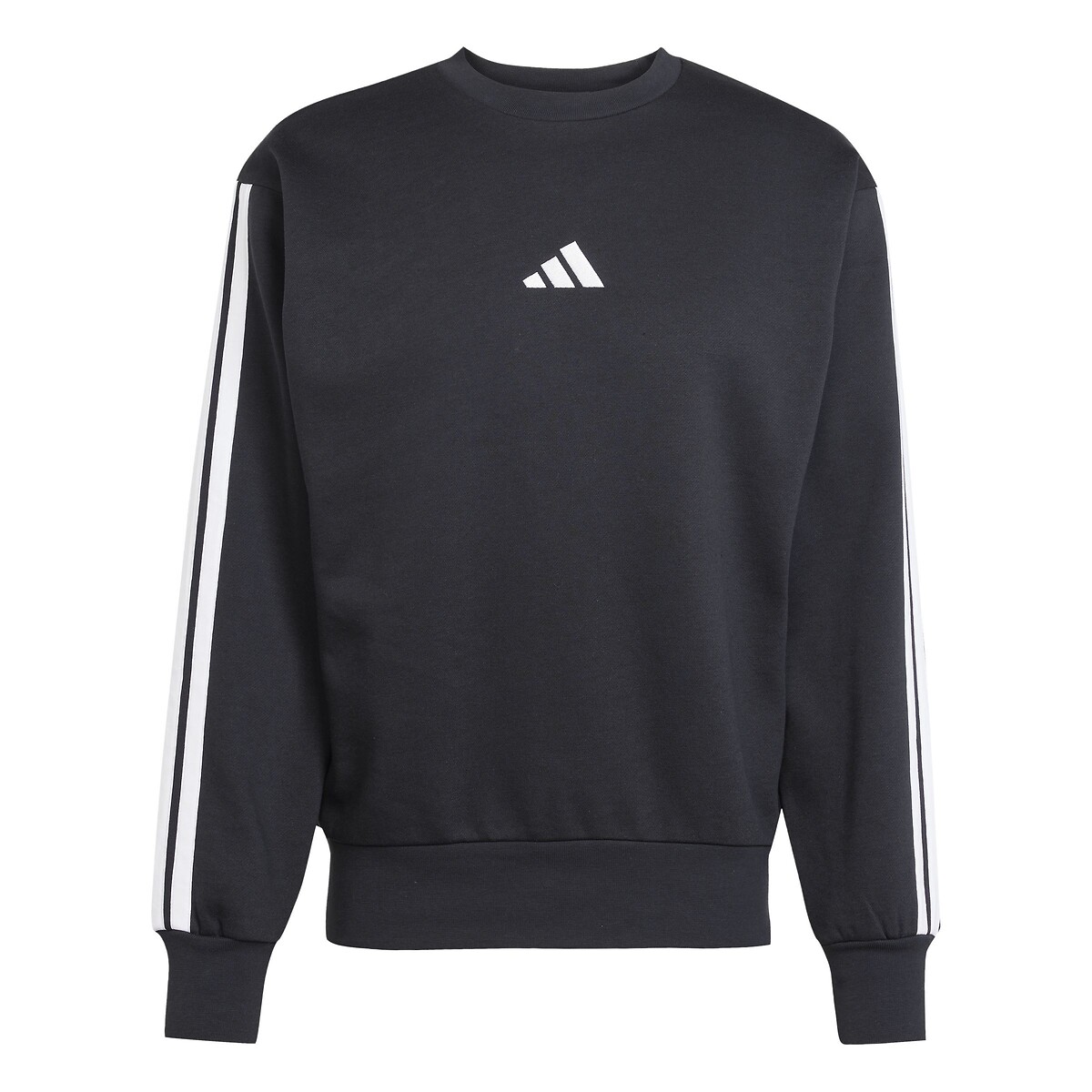 ADIDAS ROUPAS ESPORTIVAS<br>Suéter plano com gola redonda e as três listras essenciais