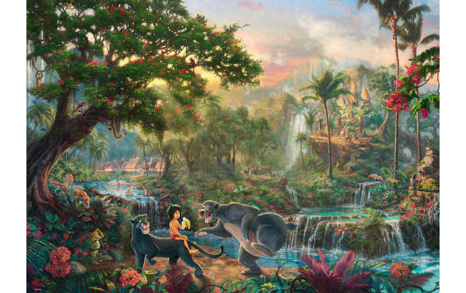 Puzzle Disney DschungelbuchThomas Kinkade: The Jungle Book