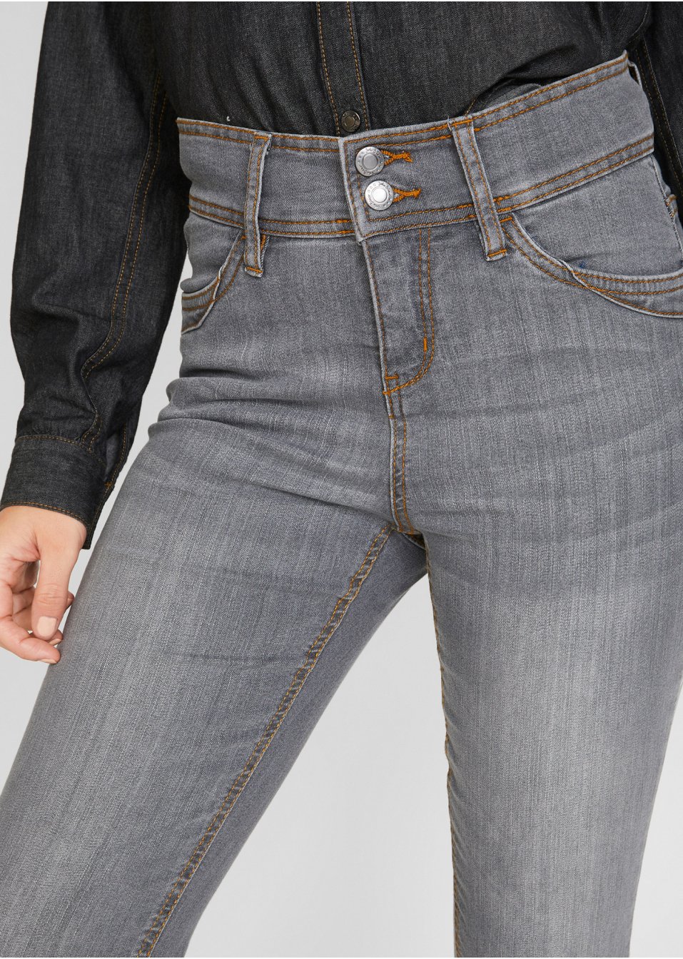 Jean confort extensible, taille haute, Slim