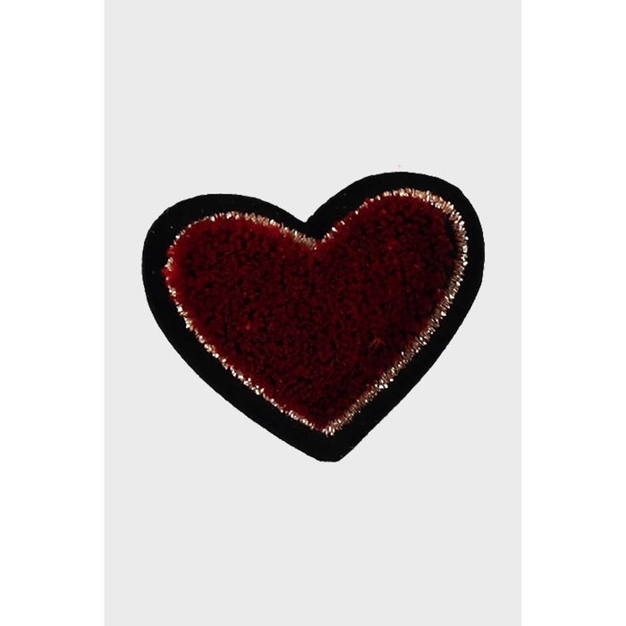 Atelier Veritas-Patch met velvet hart 3,5x4,3cm