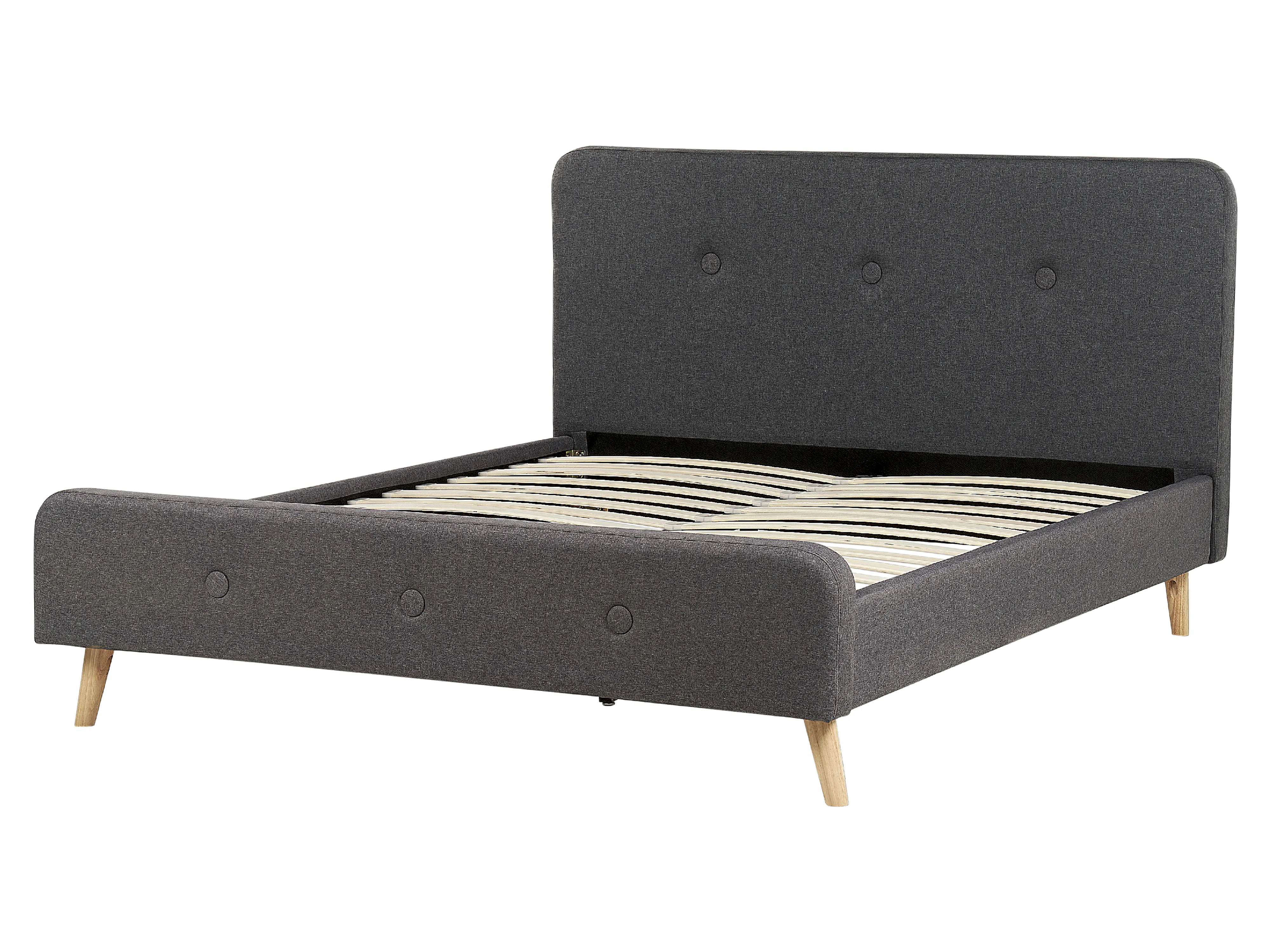 Bed Stof RENNES II 160 x 200 cm Donkergrijs