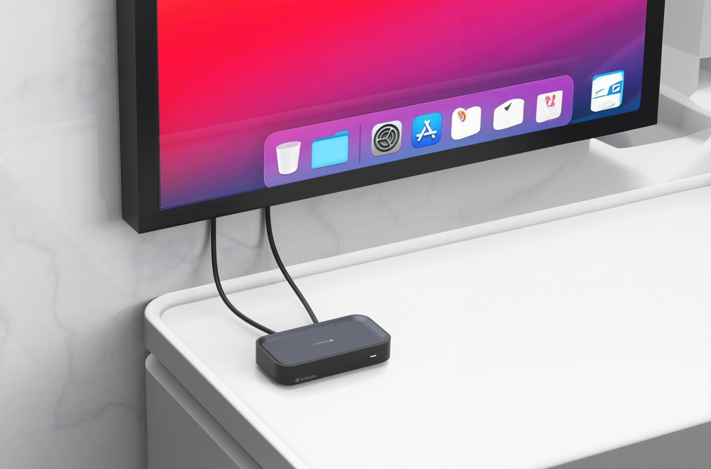 Verbatim - Share My Screen USB-C trådløs skærmadapter 1080P m/hub