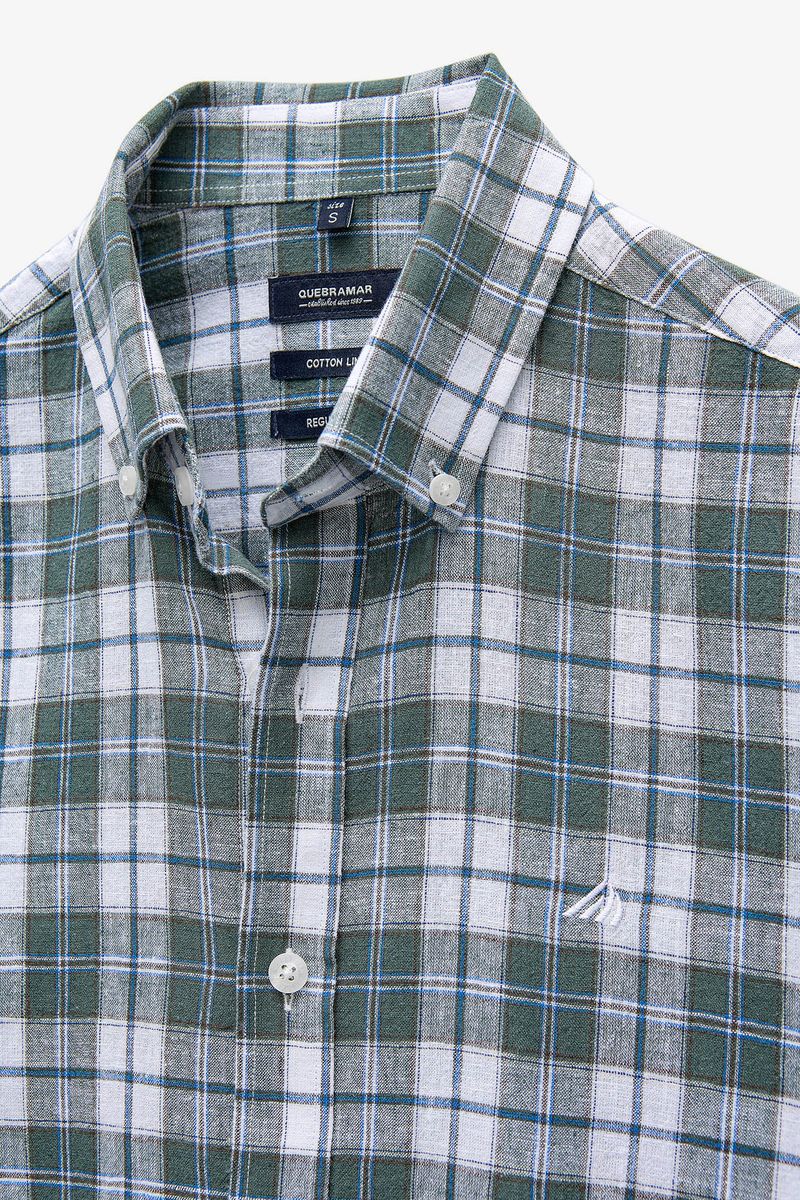 CAMISA ALGODÃO/LINHO QUADRADOS