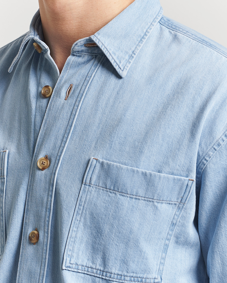 BOSS BLACK Cory Denim Overshirt Light Blue