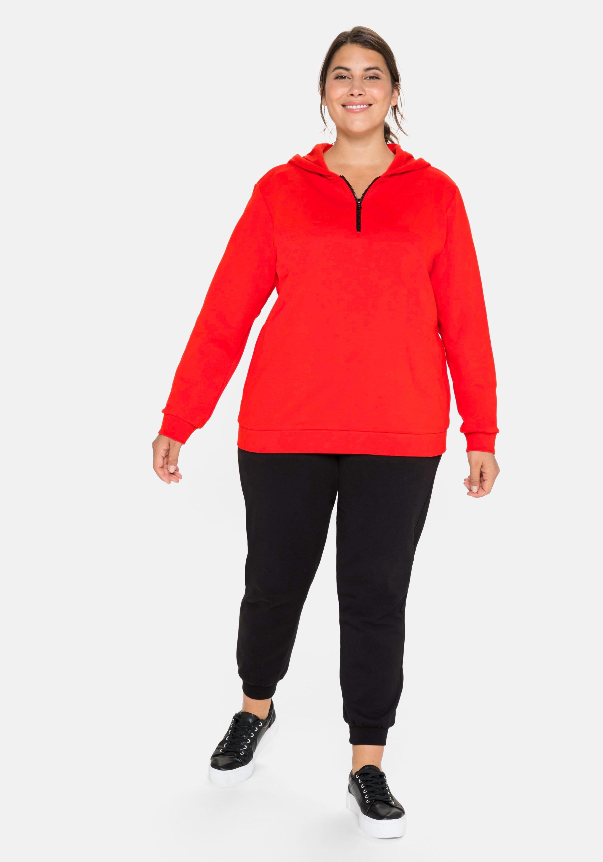 Sweatshirt mit Kapuze und Reißverschluss