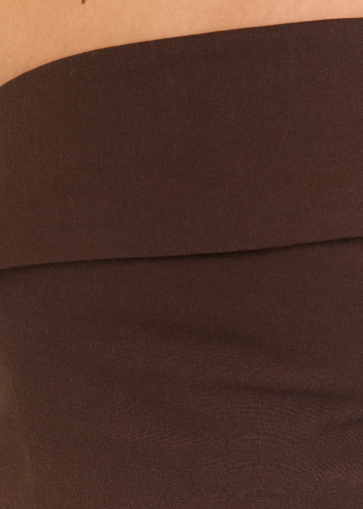 Nadia top choco bruin