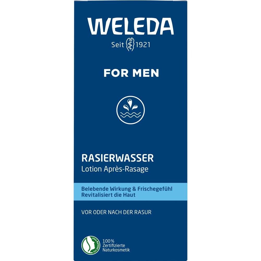 Weleda Rasierwasser - erfrischt und belebt. Vor und nach der Rasur anwendbar
