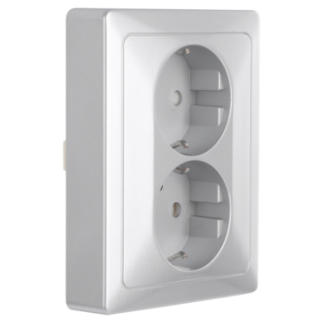 GAMMA Everest Dubbel Geaard Stopcontact Aluminium