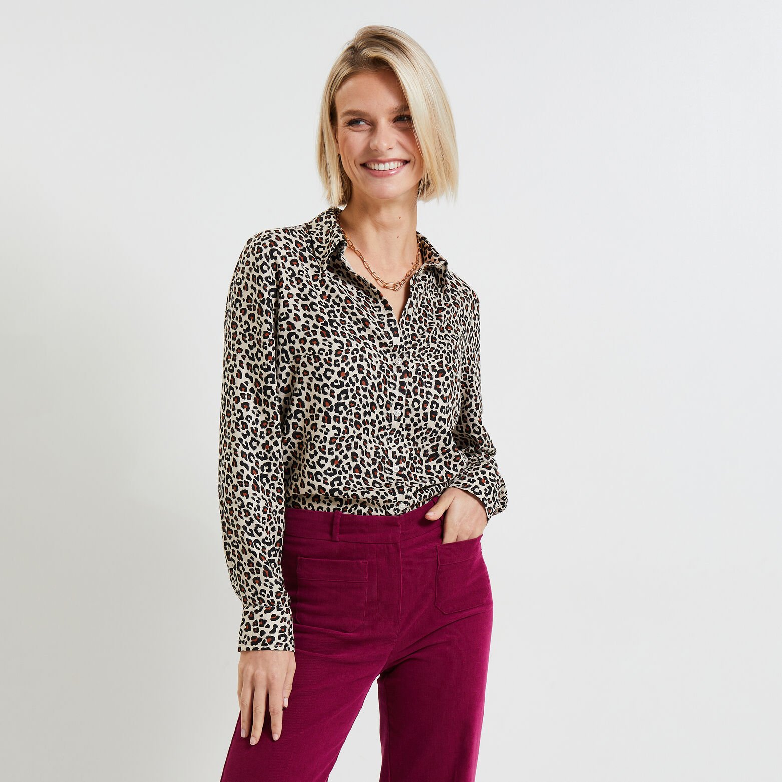 Chemise imprimée femme