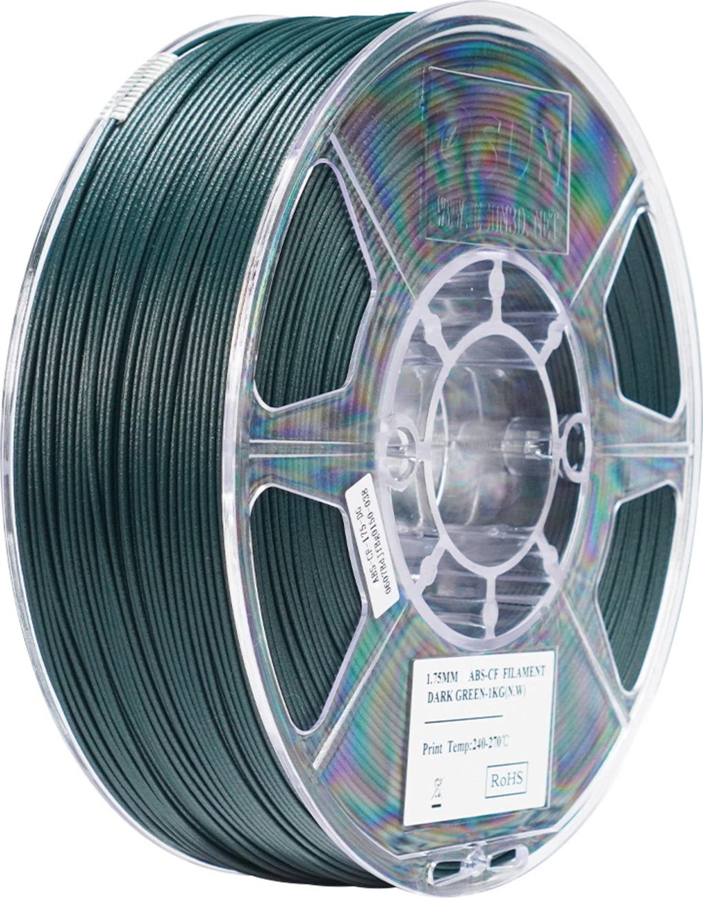 eSUN  ABS-CF Dark Green, 1,75 mm / 1000 g    ABS mit Kohlefasern