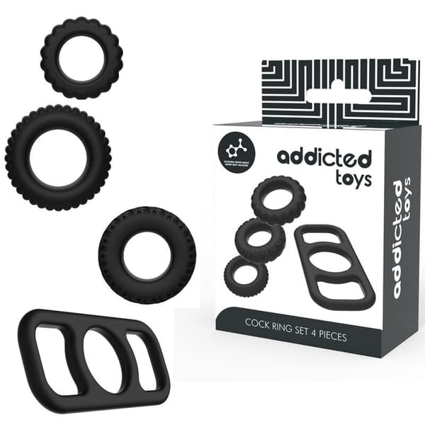Addicted Toys - Cock Ring Sett 4 stk