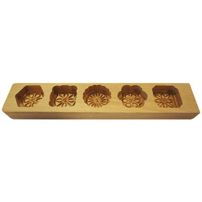 5 Patronen Houten Cakevorm 28x7cm