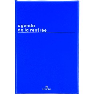 Agenda de la rentrée Boréal - 1 semaine sur 2 pages - 16 x 24 cm - bleu - Oberthur