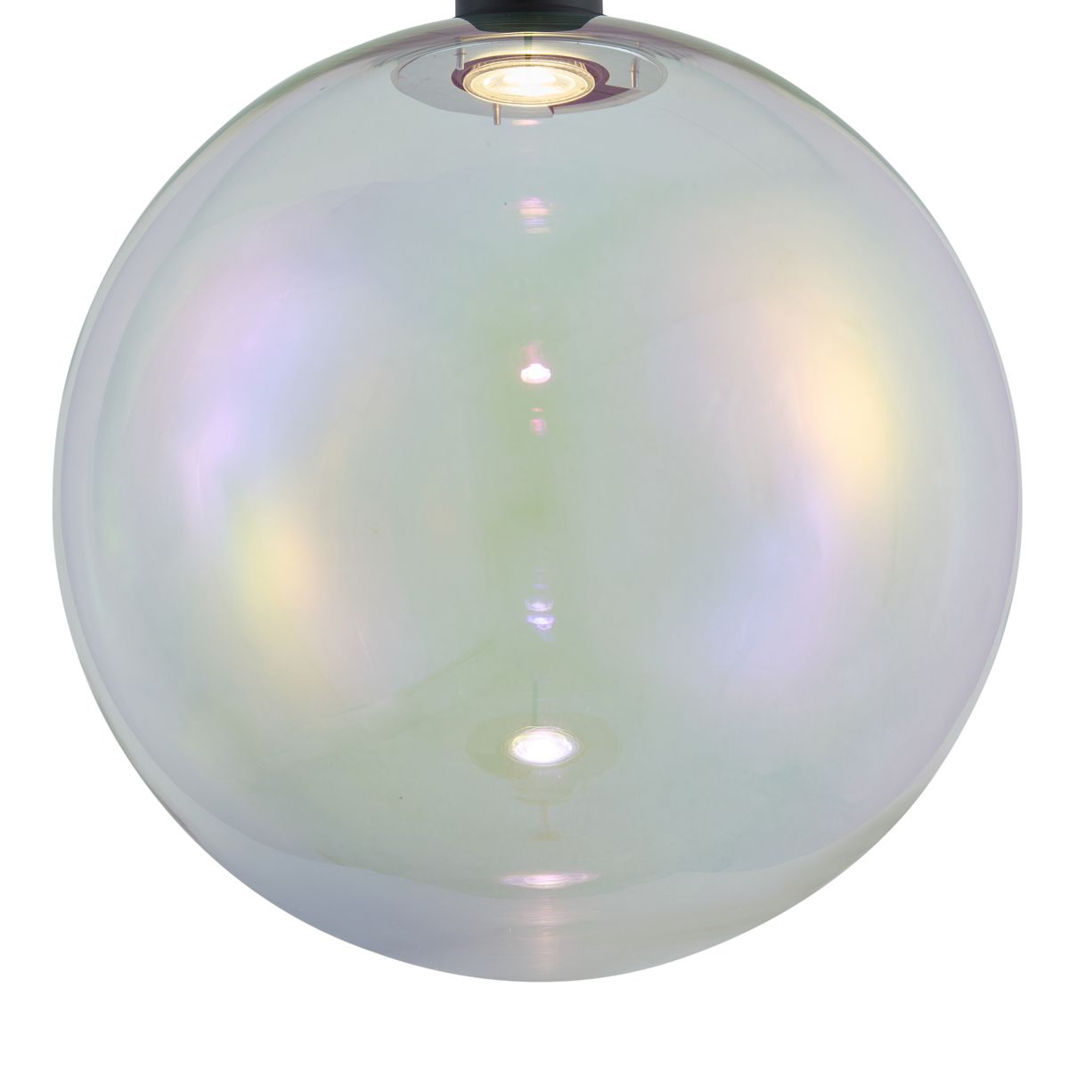 Design hanglamp zwart met regenboog glas 35cm - Mallon