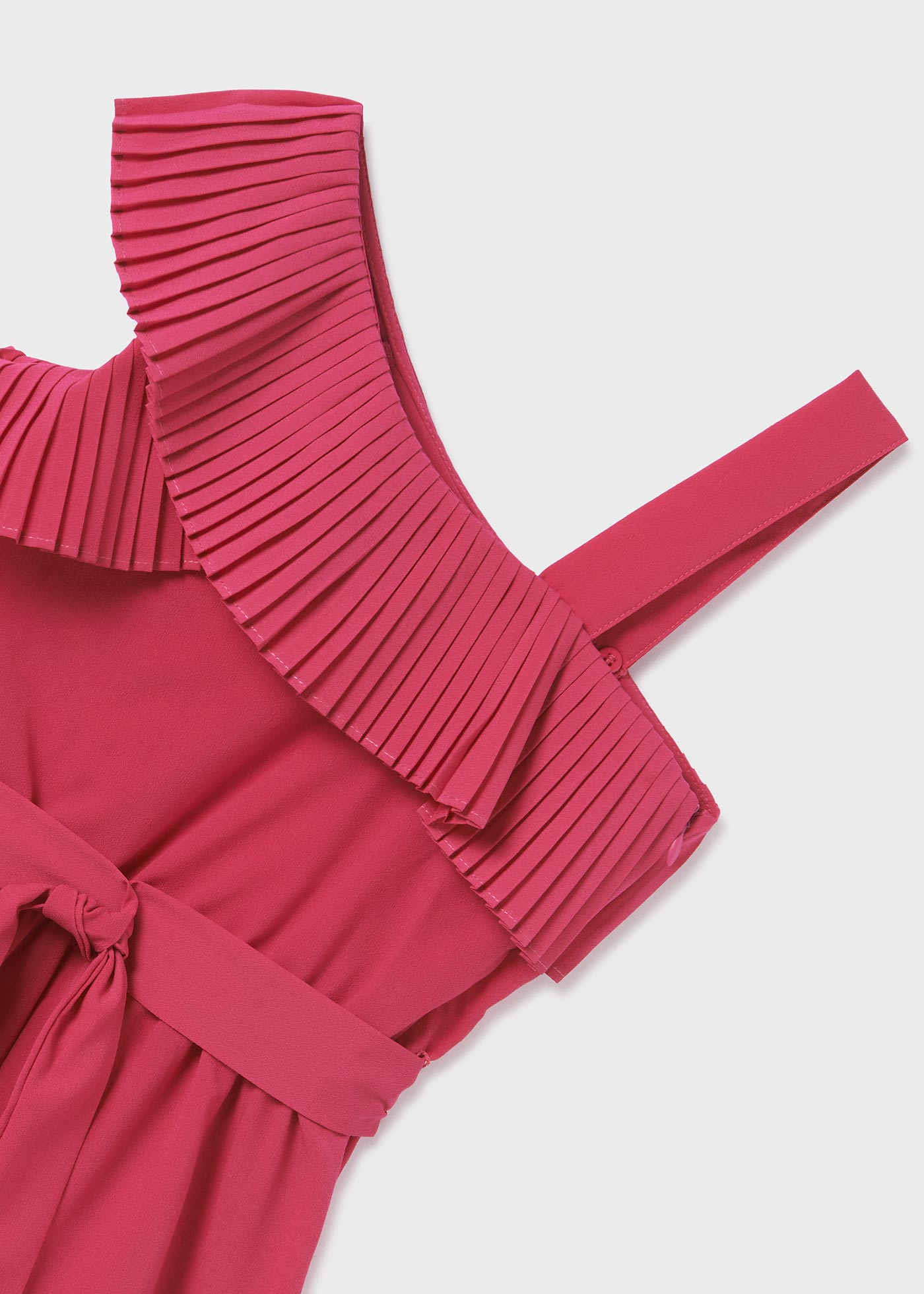 Macacão assimétrico de crepe para meninas