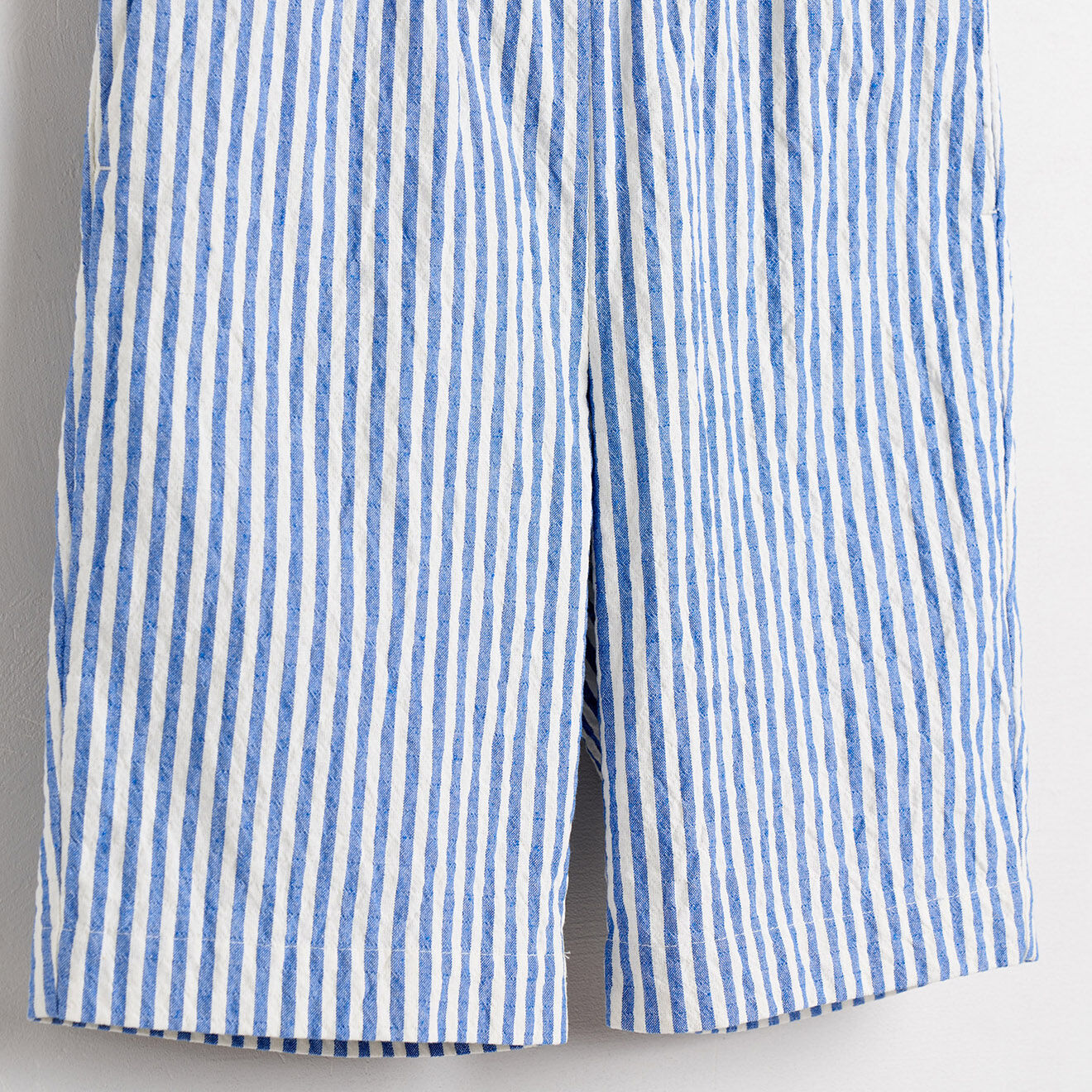 Bellerose Bermuda en Coton mélangé Stan rayé bleu/blanc