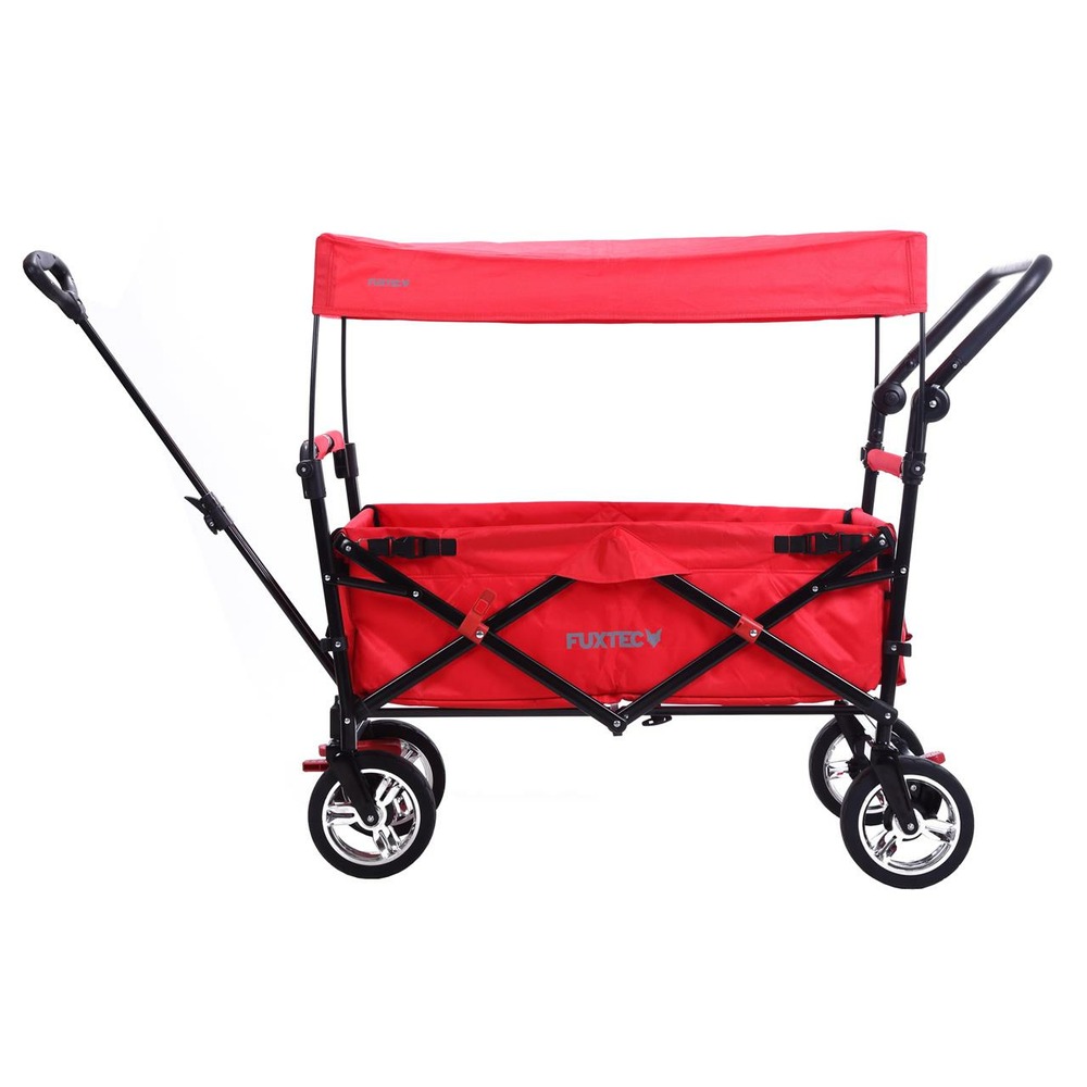 Chariot de jardin pliable rouge - easy cruiser - transport charge 75 kg