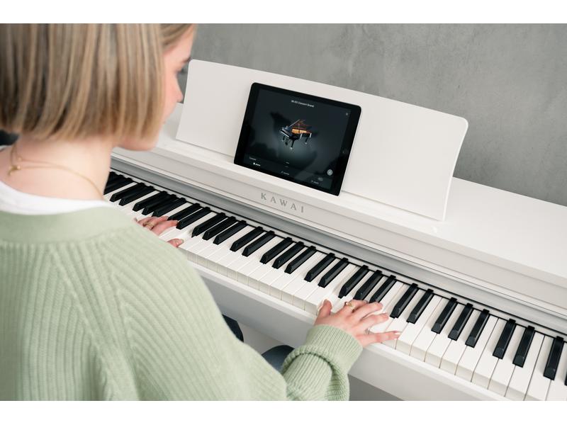 Kawai E-Piano CN-201 – Weiss Digitalpiano mit Bluetooth-MIDI-Konnektivität und integrierten Lern- und Aufnahmefunktionen