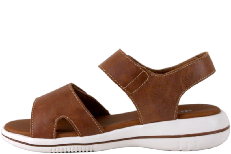 GREEN COMFORT LEAF BRUN SANDAL I SKIND