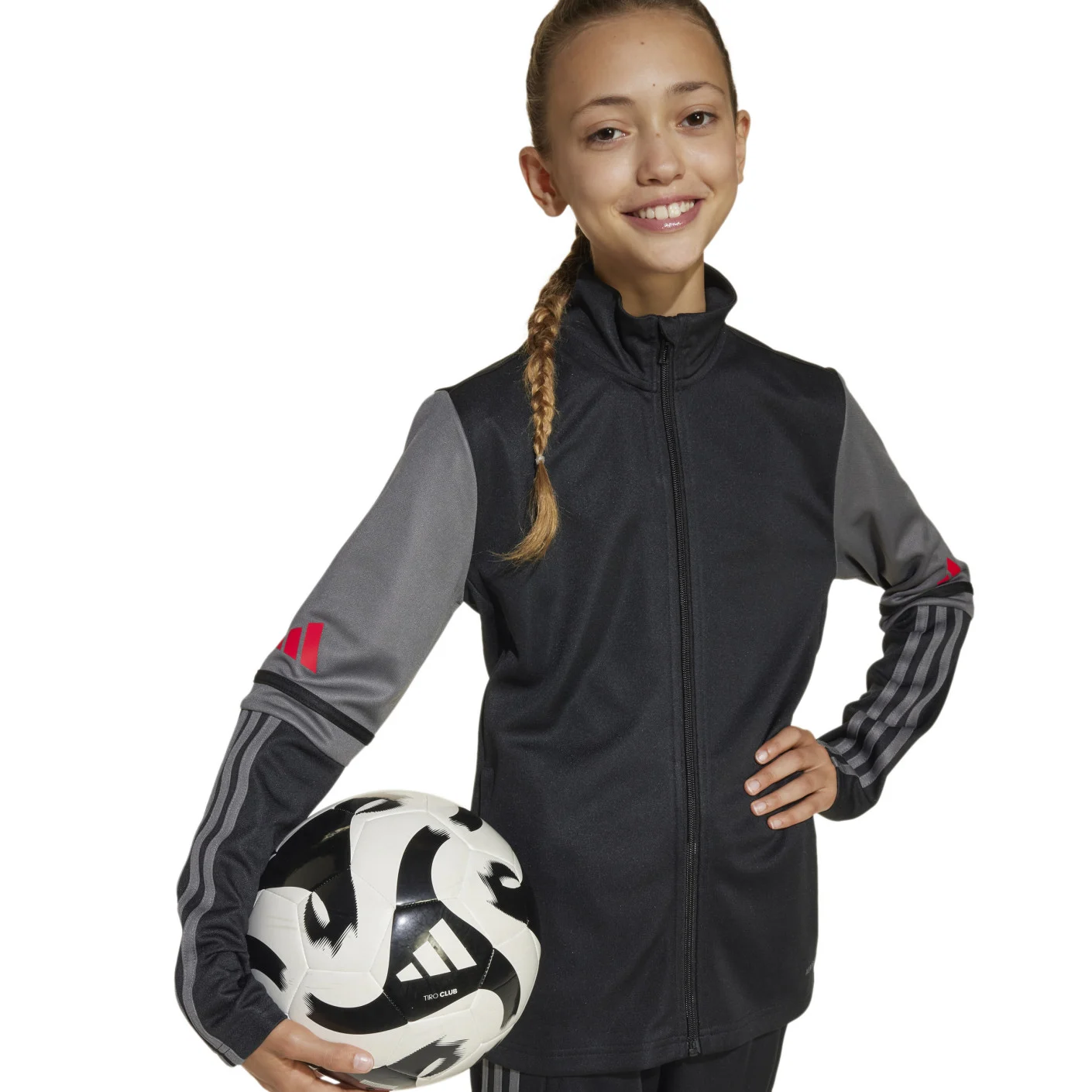 Adidas Squadra 25 Trainingsjack Kids Zwart Grijs Rood