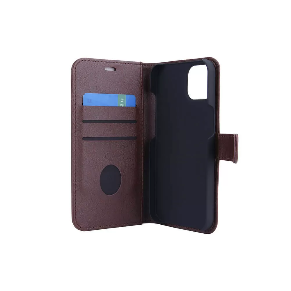 Radicover iPhone 13 Flipcover Vegansk Læder Brun