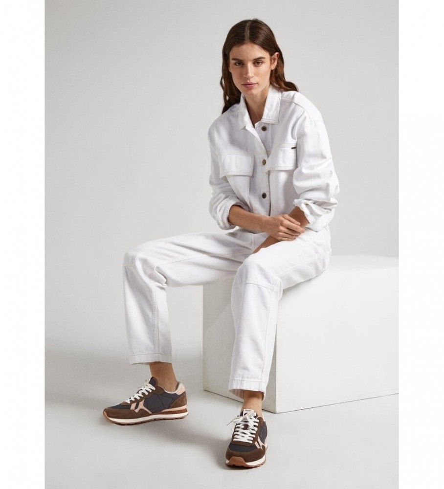 Tênis Pepe Jeans Brit Jump W em couro marrom