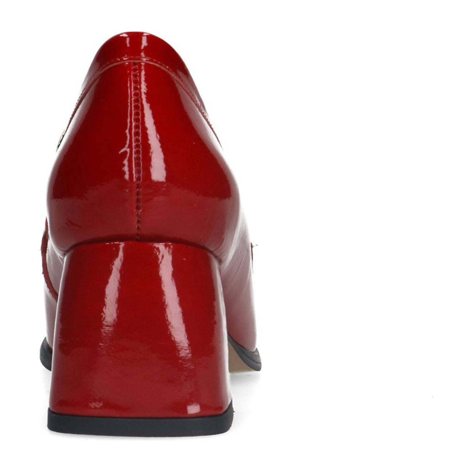 Manfield lakleren pumps rood/wit