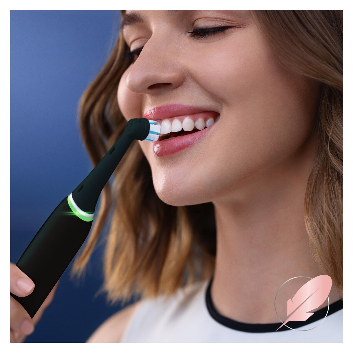 Oral-B iO Sanfte Reinigung Aufsteckbürsten für elektrische Zahnbürste, 2 Stück, schwarz