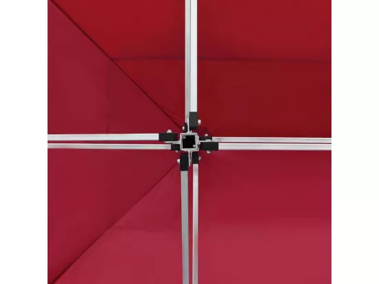 Tente de réception pliable Aluminium 4,5x3 m Bordeaux