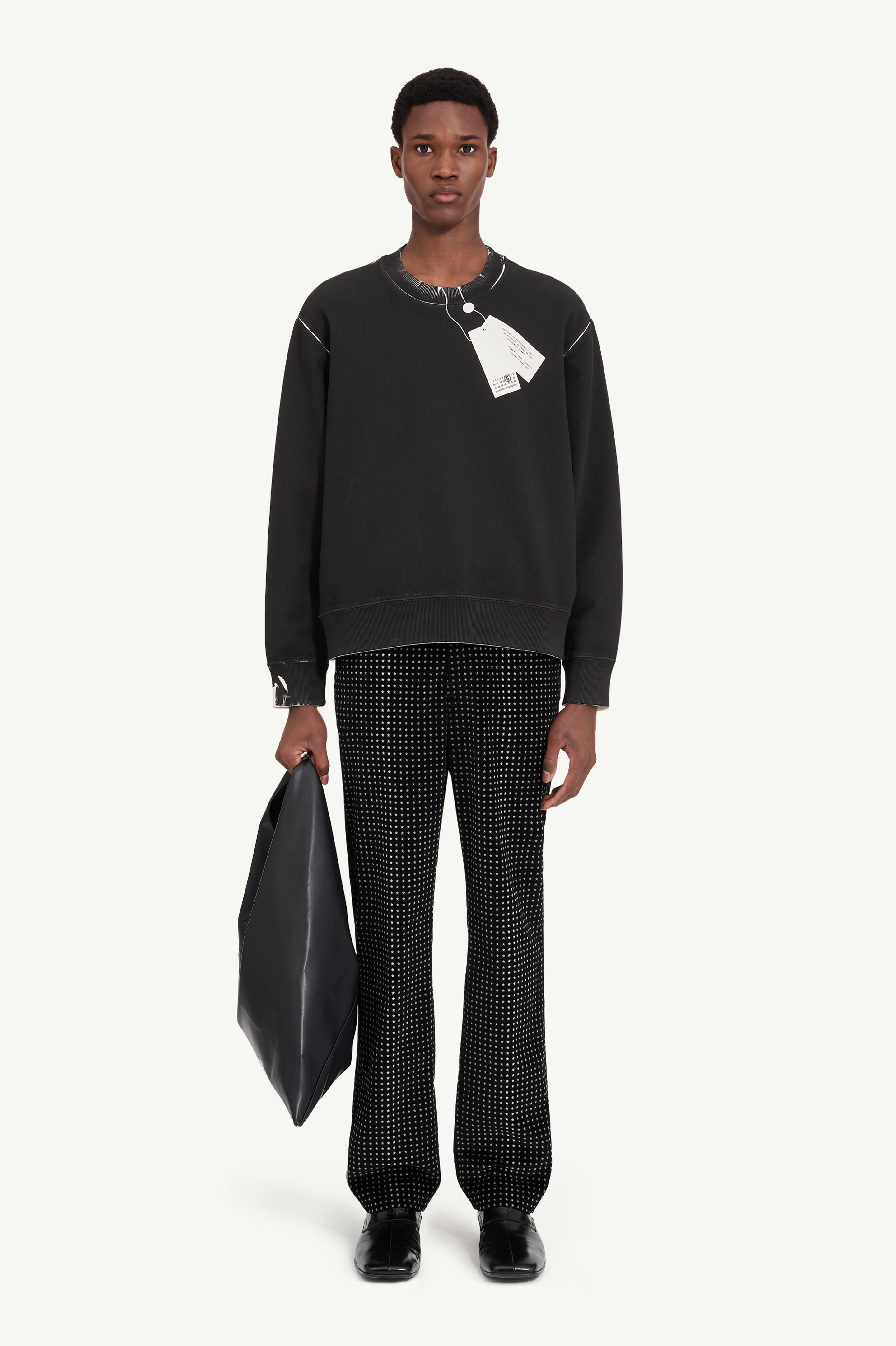 Sweat-shirt Trompe l'oeil en coton pour homme | MM6