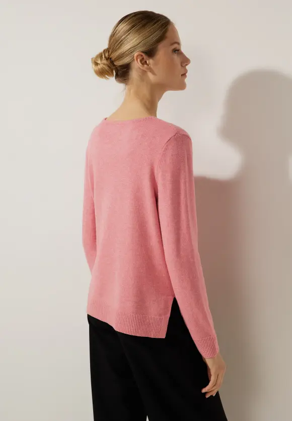 Pullover mit V-Ausschnitt - legend rose melange