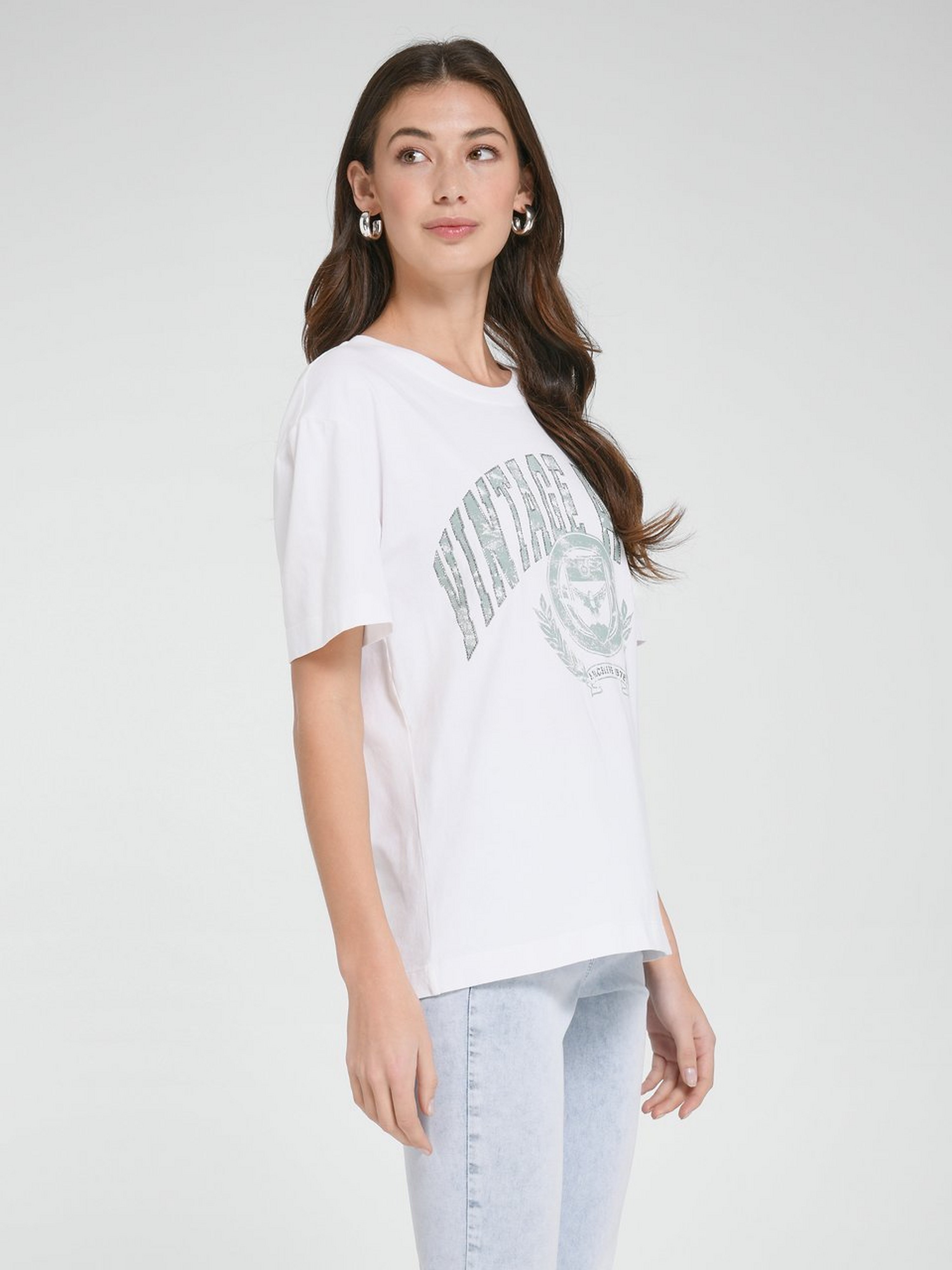 Rundhals-Shirt mit 1/2-Arm