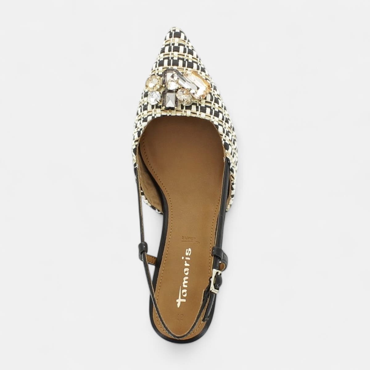 Escarpins avec bride arrière à talon Femme noir