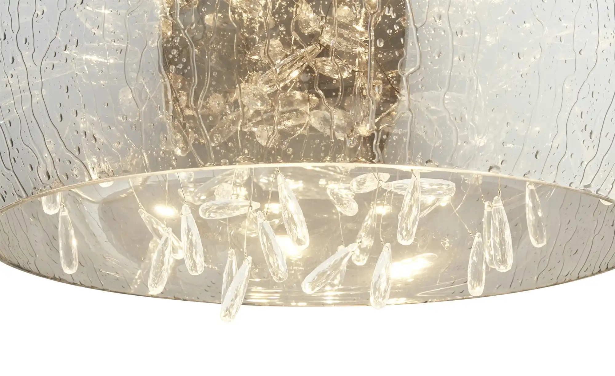 KHG LED-Pendelleuchte, Rauchglas mit Acryltropfen