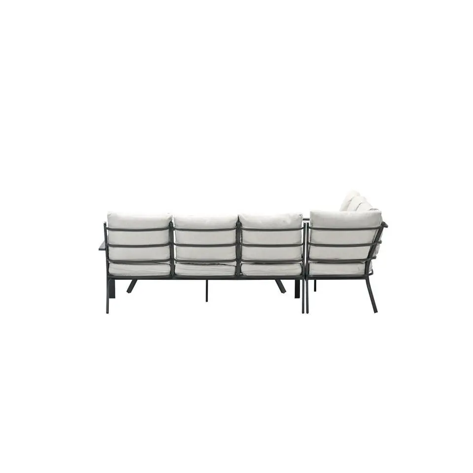 Sergio lounge-diningset - 3-delig - links - carbon black - desert sand