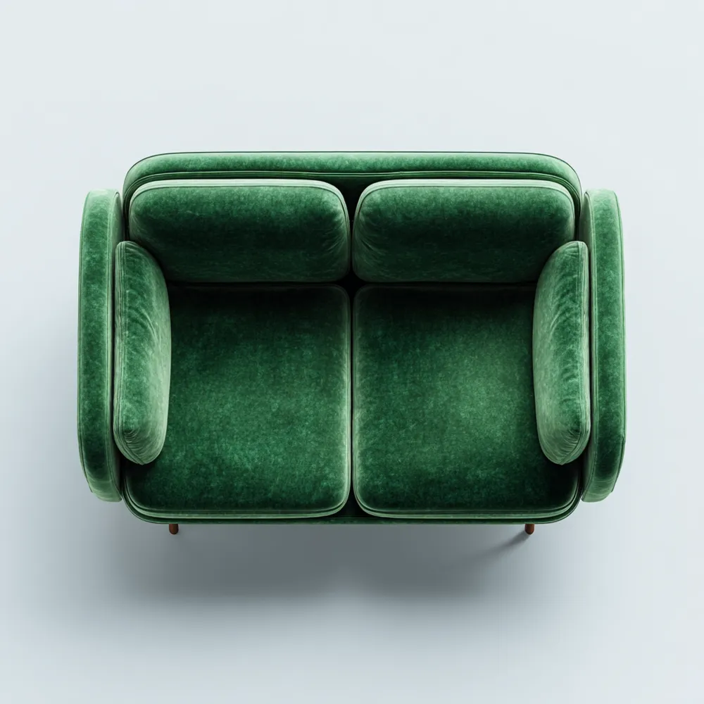 2-Sitzer-Sofa Samt 150x90x85 cm - Grün - Modernes Design