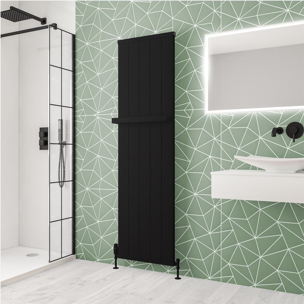 Eastbrook Kingswood paneelradiator 50x180cm 1233W zwart mat