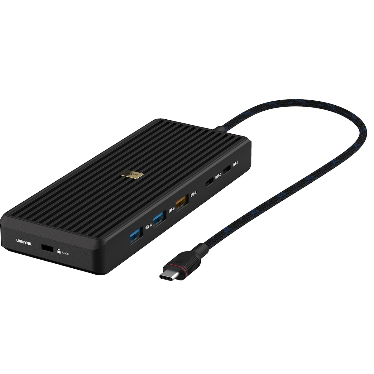 Unisynk 12 port 8K 100W USB-C hub (sort)