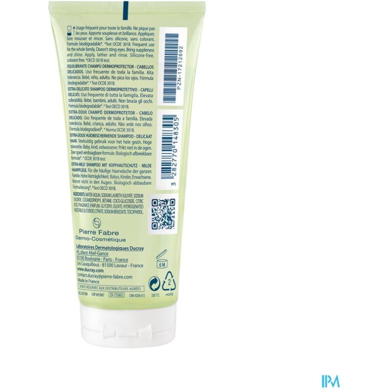 Shampooing dermo-protecteur Ducray Extra-doux - Tube de 100 ml