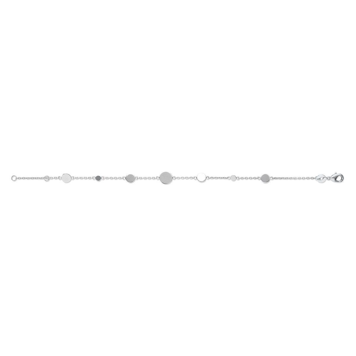 Bracelet Brillaxis argent rhodié pastilles